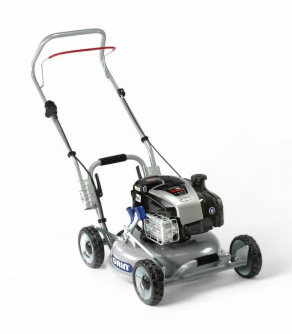 GRIN - Tondeuse thermique 46cm, mulching pulvérisateur sans bac, démarrage électrique - grin hm46-instart