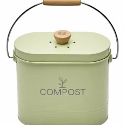 GUILLOUARD - Composteur de cuisine ovale en métal avec filtre 3 litres
