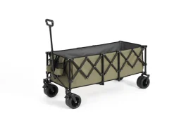 GUTENT - Chariot extensible pliable 100kg, roues tout-terrain, 300l, vert armée