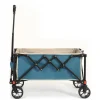 GUTENT - Chariot pliable jardin, roues tout-terrain, poignée réglable, bleu