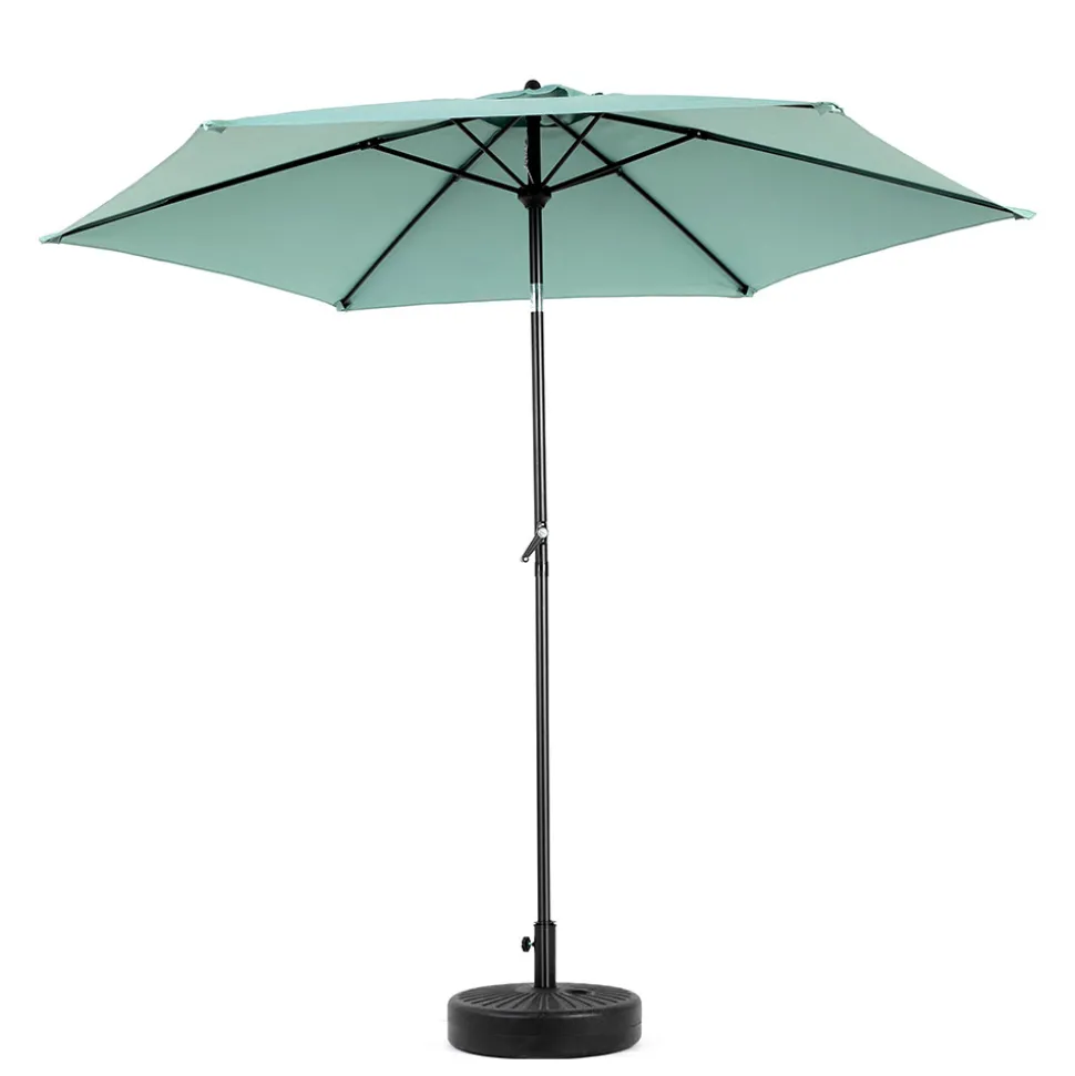 GUTENT - Parasol à manivelle,grand parapluie double face pour l'extérieur,vert clair