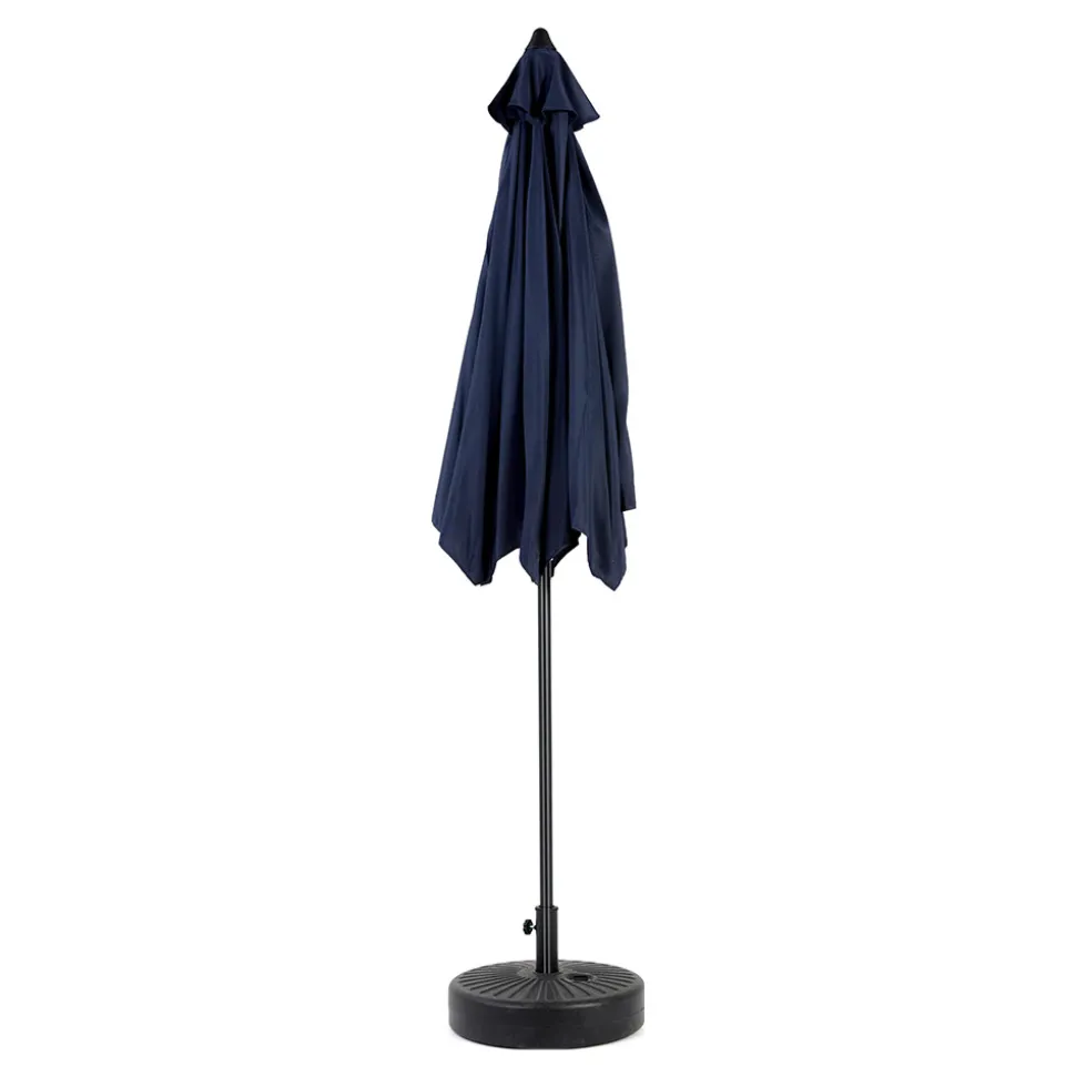 GUTENT - Parasol à manivelle,grand parapluie double face pour l'extérieur,bleu marine