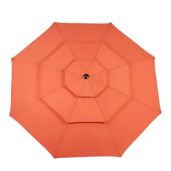GUTENT - Parasol à manivelle,parasol extérieur double face rectangulaire grand,orange