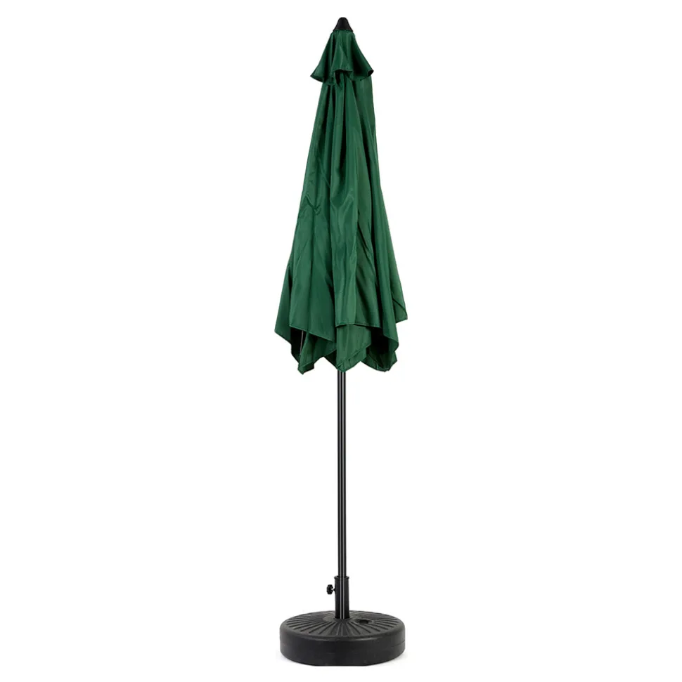 GUTENT - Parasol à manivelle,grand parapluie double face pour l'extérieur,vert foncé