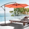 GUTENT - Parasol à manivelle,parasol extérieur double face rectangulaire grand,orange