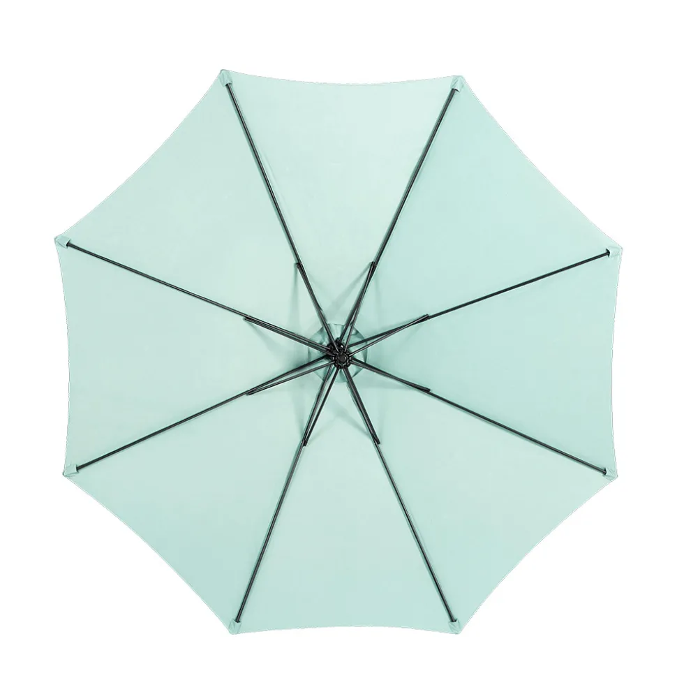 GUTENT - Parasol à manivelle,grand parasol double face rectangulaire,vert clair