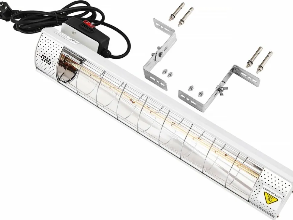 HABITAT ET JARDIN - Chauffage de terrasse infrarouge - 2000w - argenté