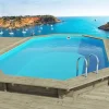 HABITAT ET JARDIN - Piscine bois " miami 145 " - 4.86 x 3.36 x 1.45 m