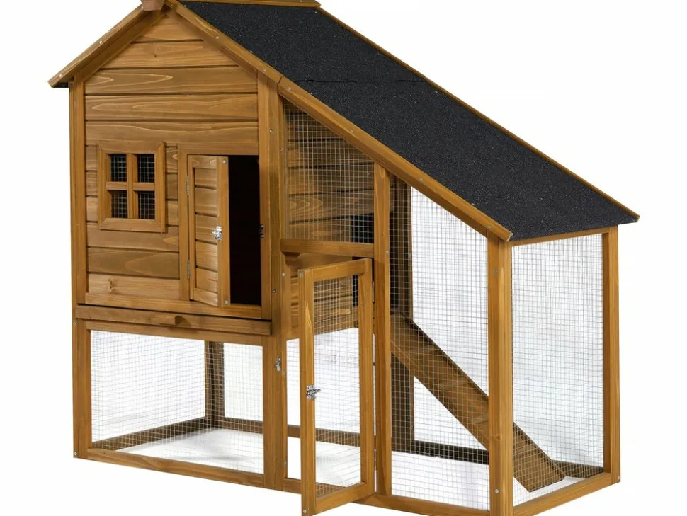 HABITAT ET JARDIN - Poulailler "lily" avec pondoir en bois - marron