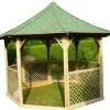 Habrita pavillon octogonal 8.78m² bois naturel - kic35