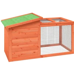HELLOSHOP26 - Clapier 100,5 x 54 x 55 cm bois de pin massif marron