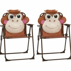 HELLOSHOP26 - Jeu de bistro avec parasol pour enfants 3 pièces marron