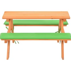 HELLOSHOP26 - Table de pique-nique pour enfants avec bancs 89 x 79 x 50 cm sapin