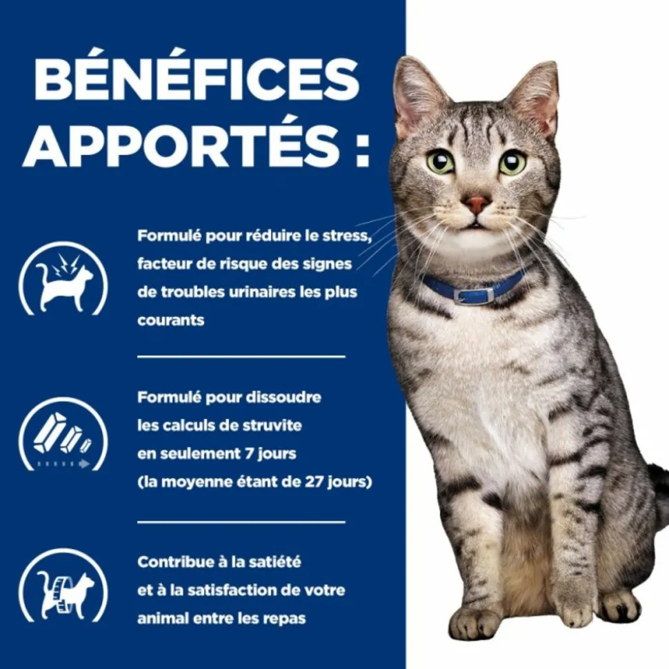HILL'S - Croquettes chat adult prescription diets c/d urinary stress + metabolic - hill's 3 kg