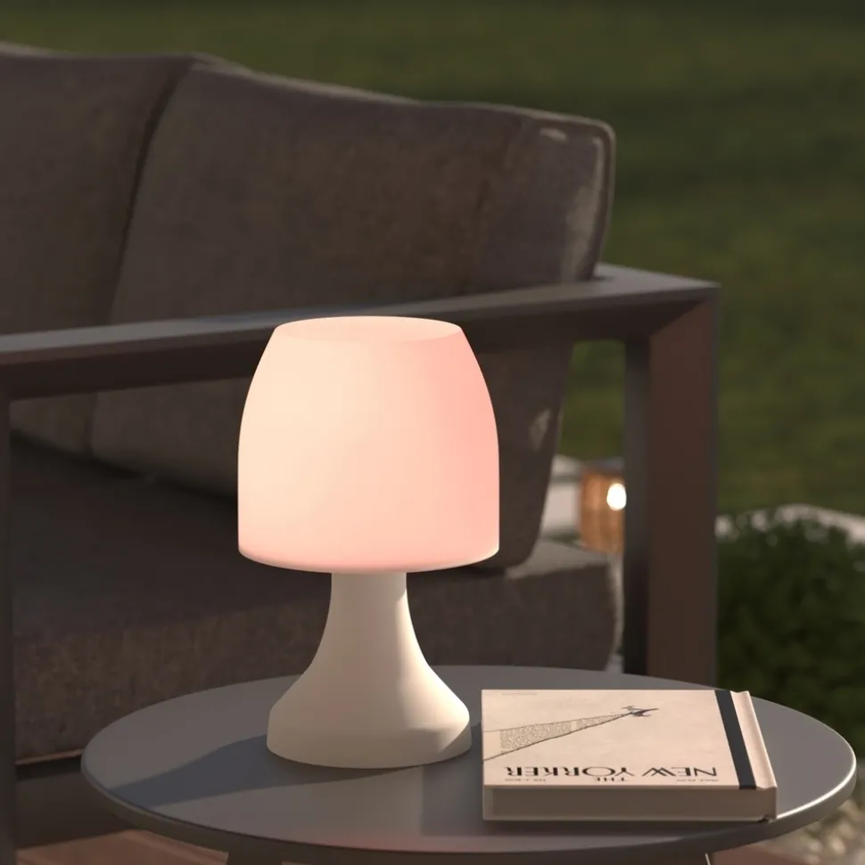 HOME SWEET LIGHT - Lampe à poser led "dokk" 27cm blanc