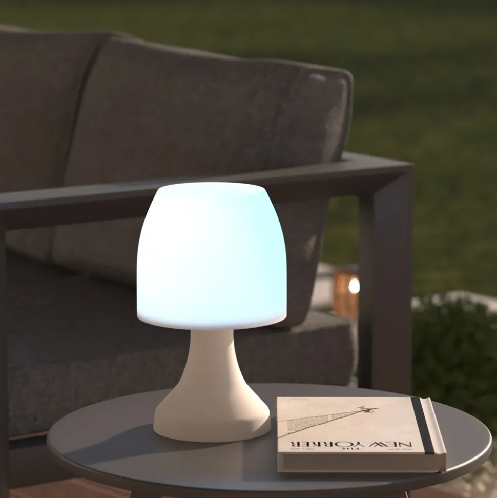 HOME SWEET LIGHT - Lampe à poser led "dokk" 27cm blanc