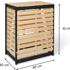 IDMARKET - Bac de compostage en bois 360l