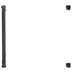IDMARKET - Barrière de sécurité rétractable pour animaux domestiques 130 cm gris