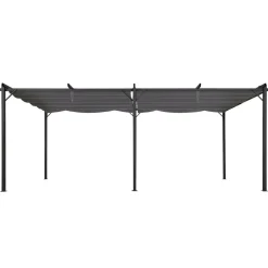 IDMARKET - Pergola toit rétractable 6 pieds 3x6 m tonnelle gris anthracite