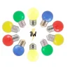 ILLUPRO - Ampoule guinguette multicolores 1w lot de 10 e27 led plastique professionnelle