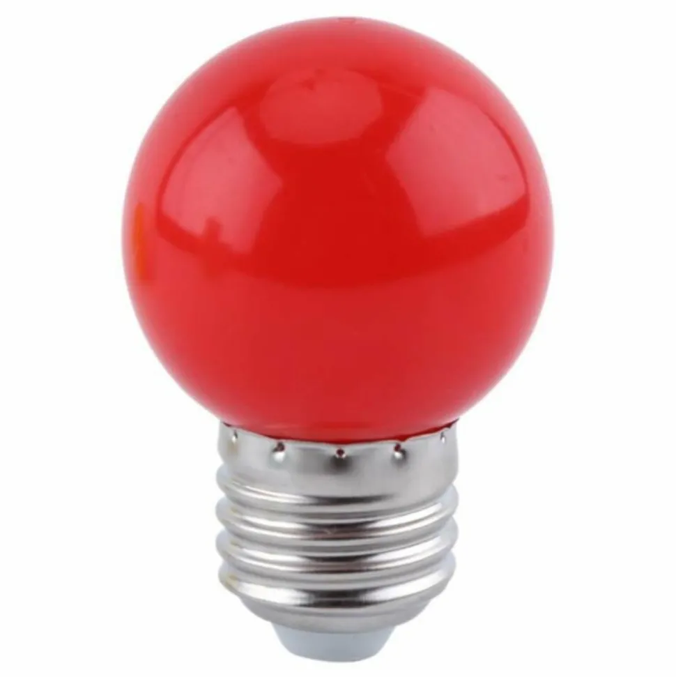 ILLUPRO - Ampoule guinguette multicolores 1w lot de 10 e27 led plastique professionnelle