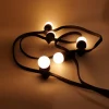ILLUPRO - Guirlande guinguette 10m 10 ampoules led e27 blanc chaud extérieur ip65