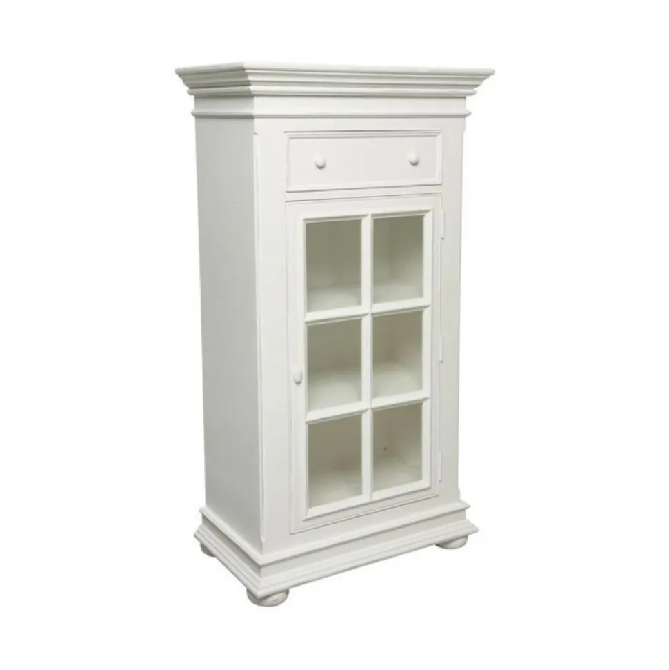 INTERIOR'S - Bibus 1 porte vitrée bois blanc - harmonie interior's