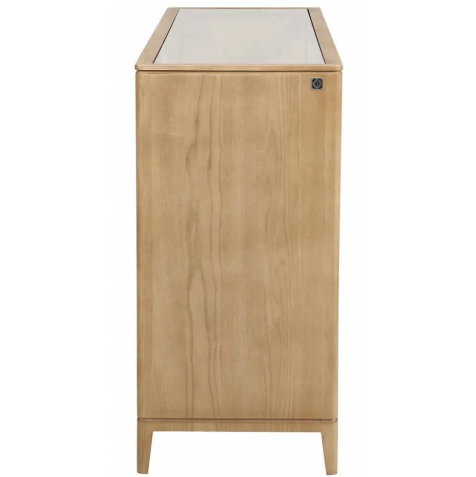 INTERIOR'S - Buffet bas 3 tiroirs bois beige - tallinn interior's