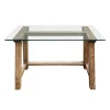INTERIOR'S - Bureau plateau en verre bois marron - origine interior's