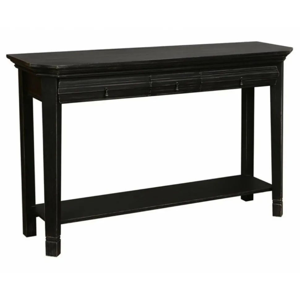 INTERIOR'S - Console 3 tiroirs mdf noir - bruges interior's