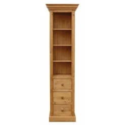 INTERIOR'S - Corps de bibliothèque 3 tiroirs bois marron - natural interior's