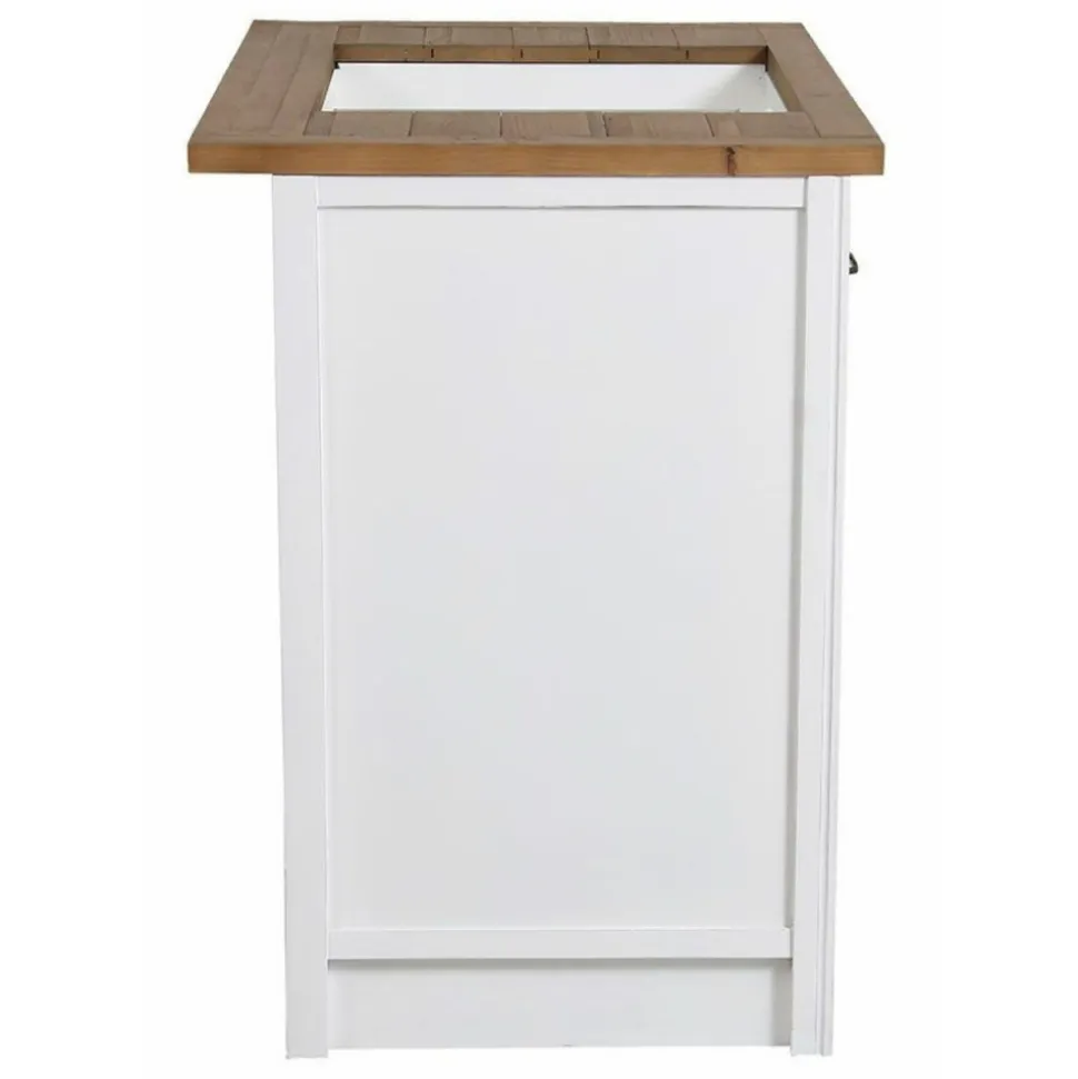 INTERIOR'S - Meuble pour four et plaque bois blanc - rivages interior's