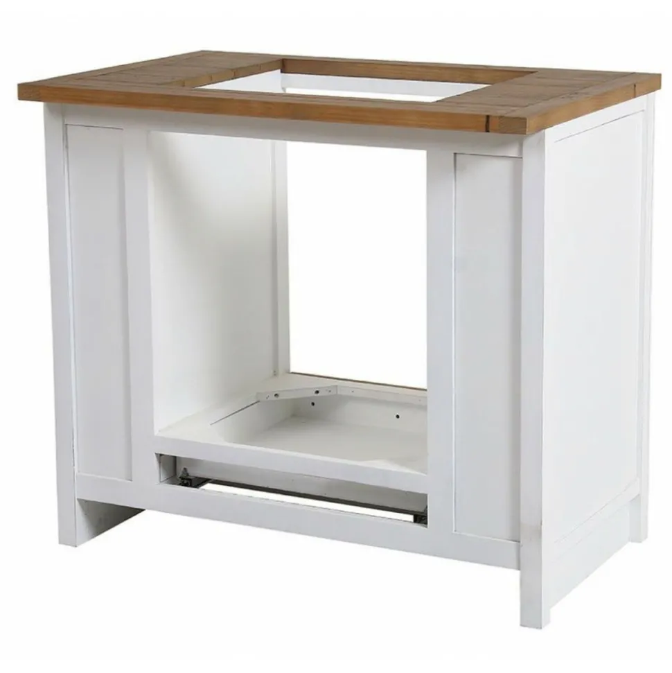 INTERIOR'S - Meuble pour four et plaque bois blanc - rivages interior's