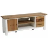 INTERIOR'S - Meuble tv avec rangements bois blanc - rivages interior's