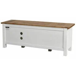 INTERIOR'S - Meuble tv avec rangements bois blanc - rivages interior's