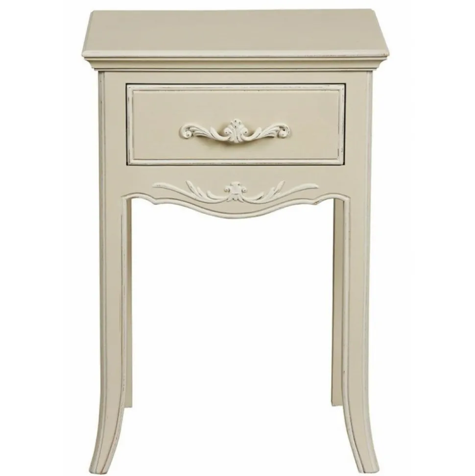 INTERIOR'S - Table de chevet 1 tiroir mdf beige - lubéron interior's