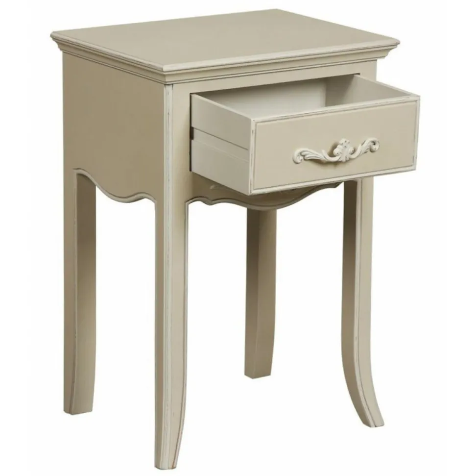 INTERIOR'S - Table de chevet 1 tiroir mdf beige - lubéron interior's