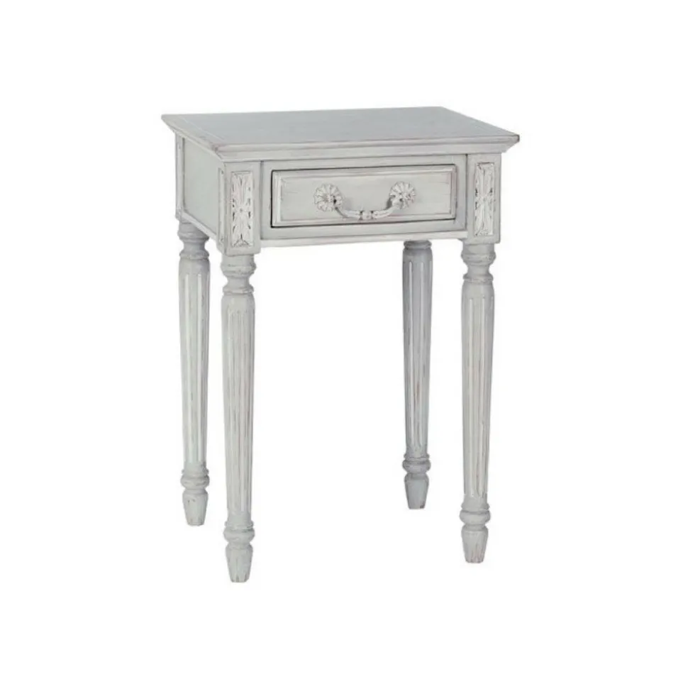 INTERIOR'S - Table de chevet 1 tiroir mdf gris - gustavien interior's
