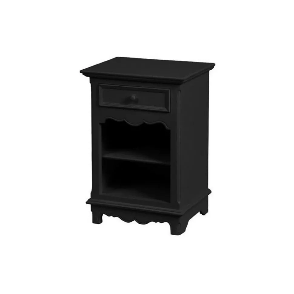 INTERIOR'S - Table de chevet mdf noir - harmonie interior's