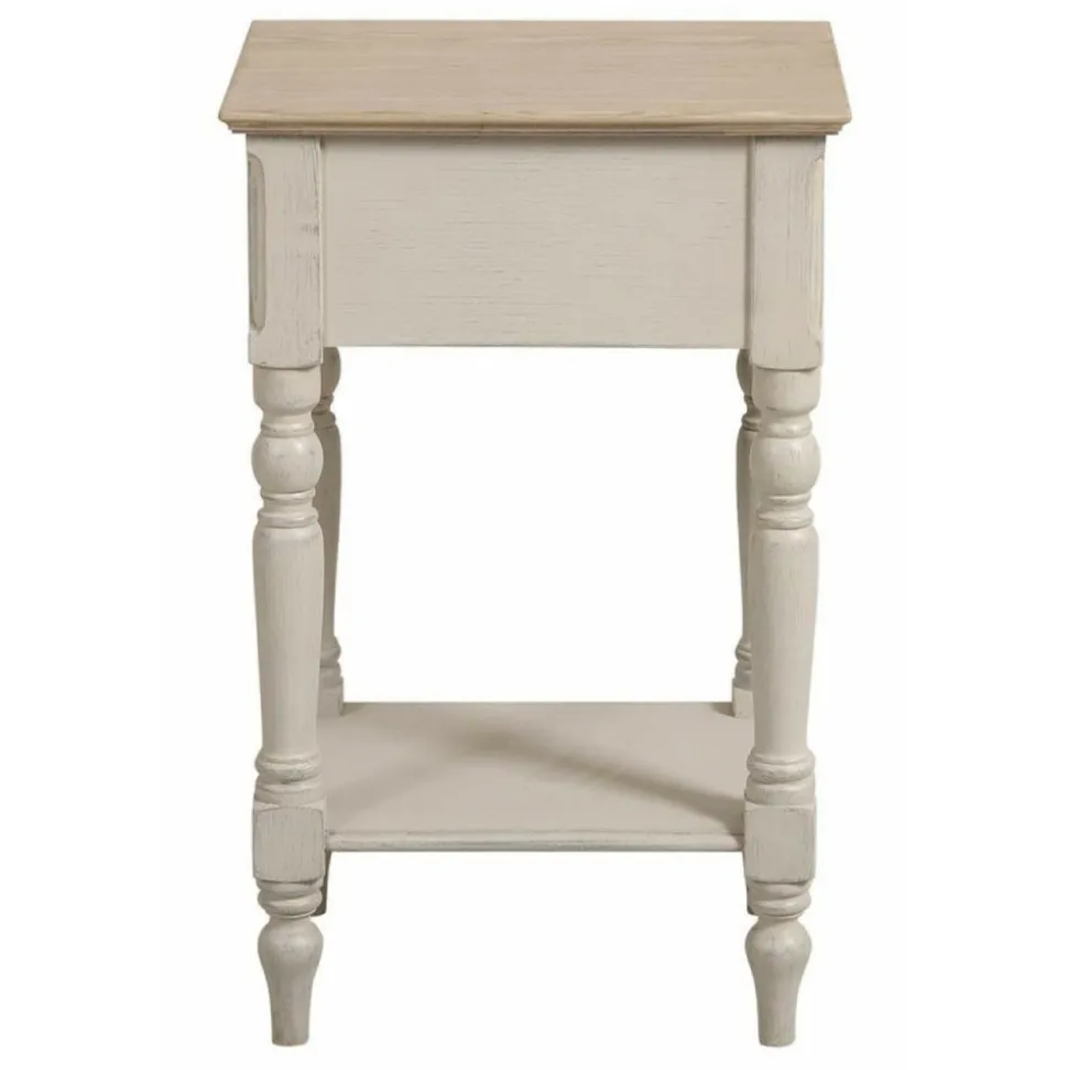 INTERIOR'S - Table de chevet 1 tiroir mdf blanc - romance interior's