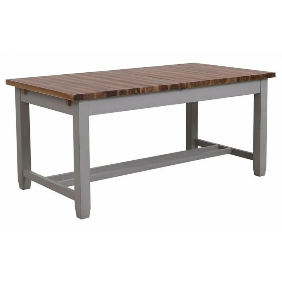 INTERIOR'S - Table rectangulaire extensible bois gris - brocante interior's