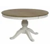 INTERIOR'S - Table ronde extensible pour 6 à 10 pers bois blanc - manoir interior's