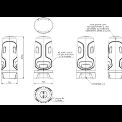 JARDINEO - Récupérateur d'eau TOTEM Ivoire