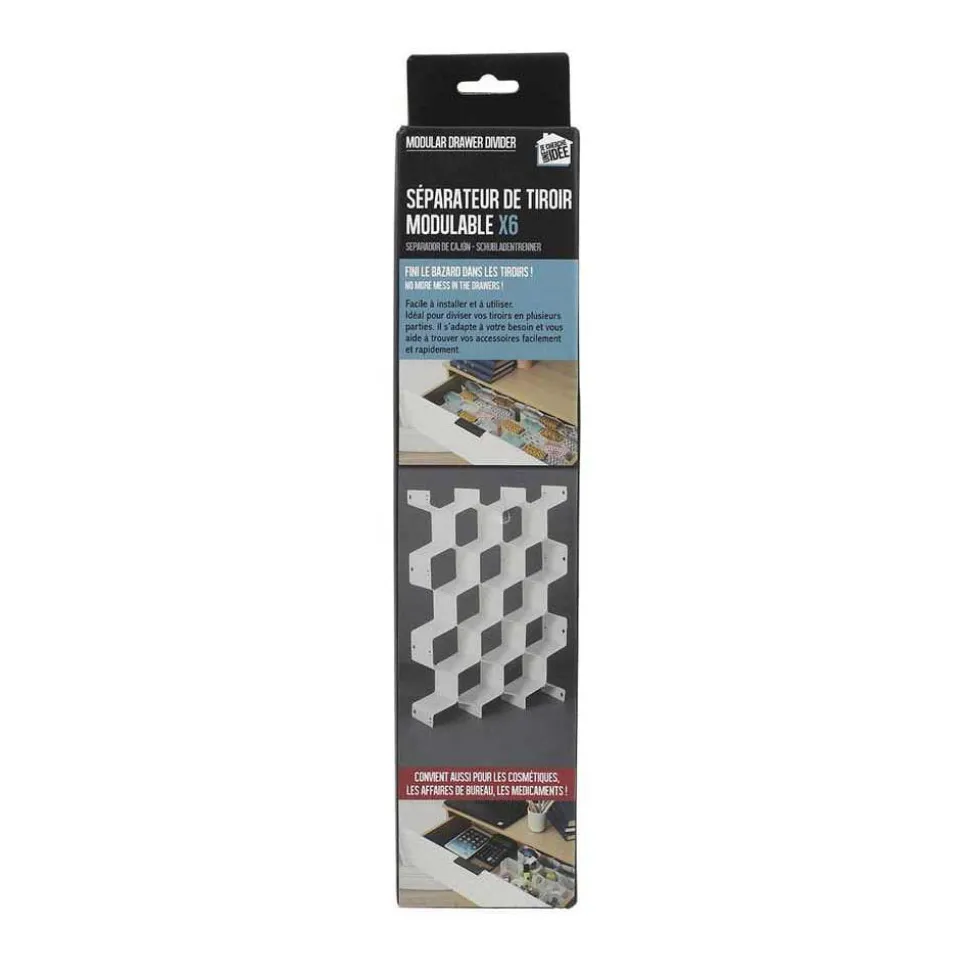 JE CHERCHE UNE IDEE - Séparateur de tiroir modulable 36 x 35 cm (lot de 3)