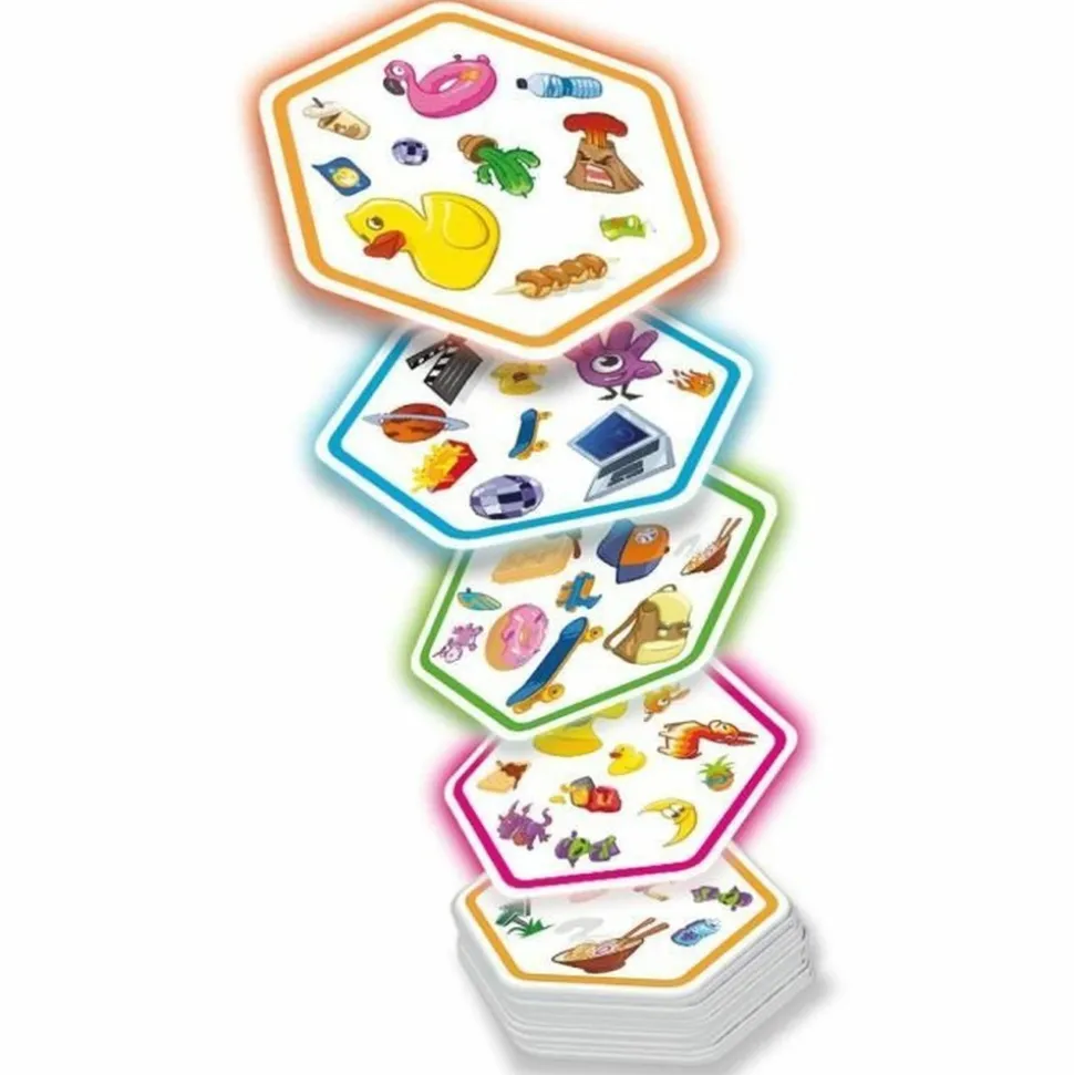 Jeu de société - zygomatic - dobble connect alignez les hexagones et trouvez la paire