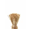 J-LINE - Bouquet de fleurs séchées en bois naturel 23x23x25 cm