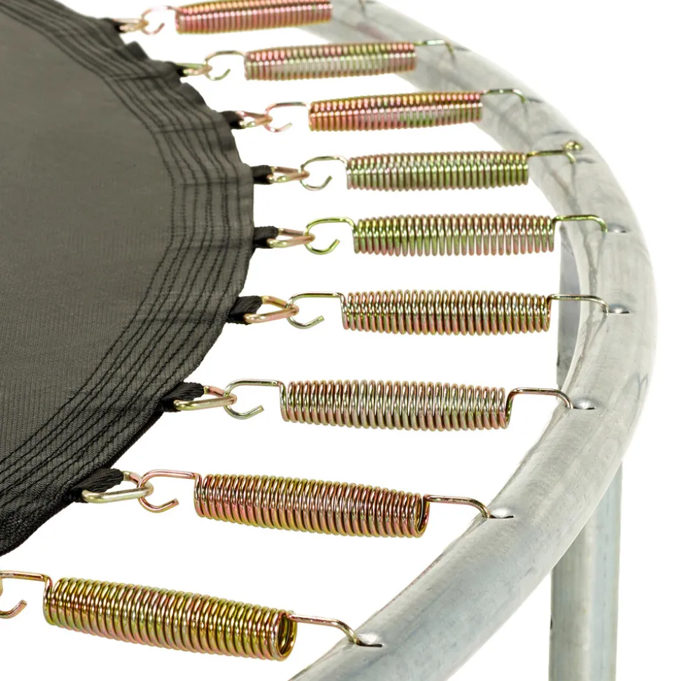 KANGUI - Trampoline rond bleu ø300cm avec filet, échelle, bâche et kit ancrage