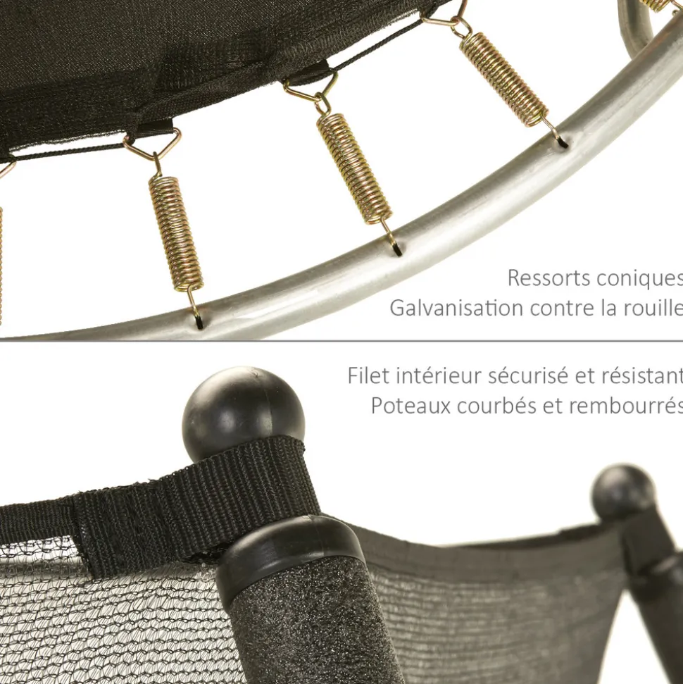 KANGUI - Trampoline rond ø430cm avec filet de sécurité et échelle - fpr 430