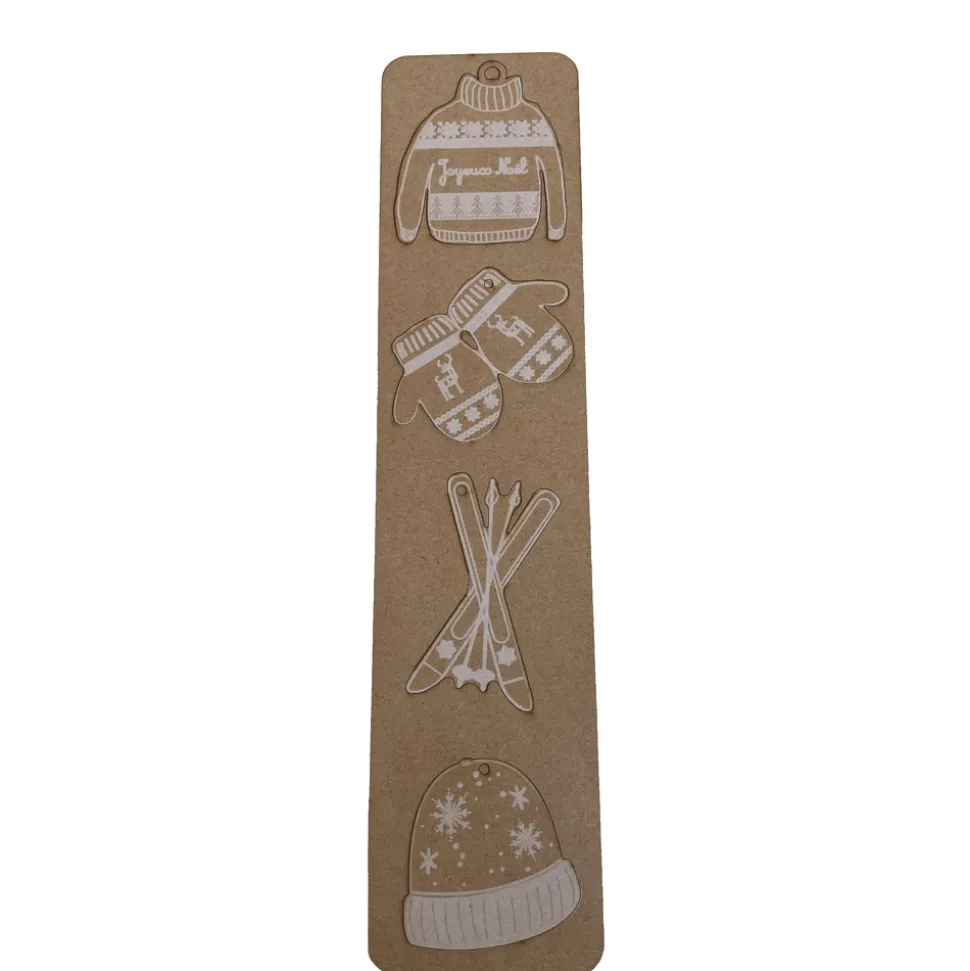 KELPI - Suspensions hiver de Noël en médium (x4 pièces)