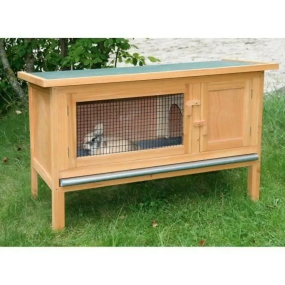 KERBL - Clapier d'extérieur - kerbl - fred - 100x45x62 cm - bois - abri sécurisé pour rongeurs